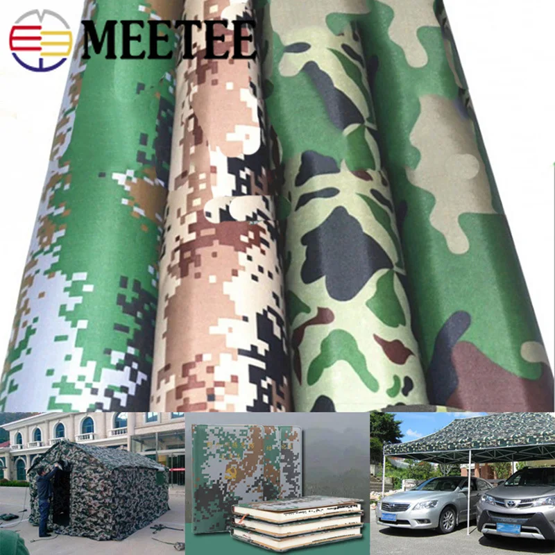 Meetee 50/0 2 см x мм толщиной 450D Водонепроницаемая камуфляжная ткань Оксфорд ПВХ