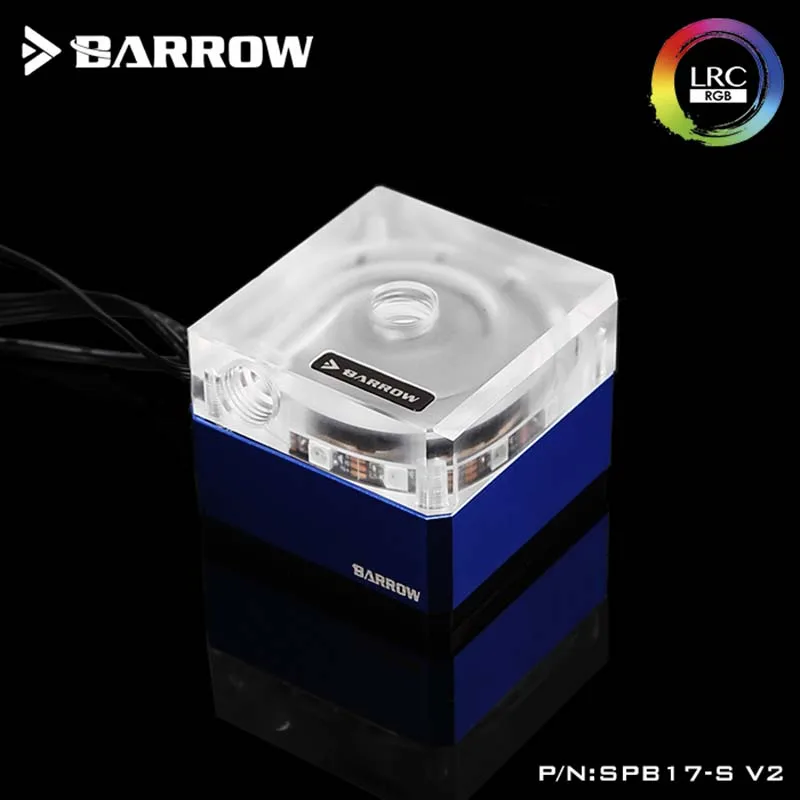 

Barrow SPB17-S-V2, 17W PWM water cooling pump g1/4 RGB V2 LRC 2.0 DDC Series Metal Shell Manual PWM Speed Control