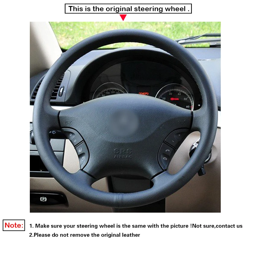 Черный чехол на руль LQTENLEO из искусственной кожи для Mercedes Benz W639 Viano Vito 2006-2015 Volkswagen
