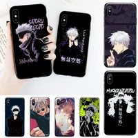 anime jujutsu kaisen satoru gojo phone case for iphone 11 12 mini pro xs max 8 7 6 6s plus x 5s se 2020 xr