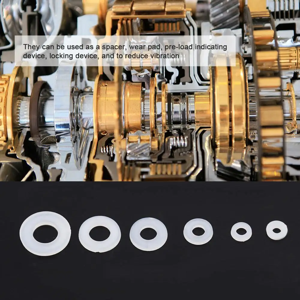 500 шт./компл. фотомагнитная прокладка из нейлона для плоской шайбы простые с