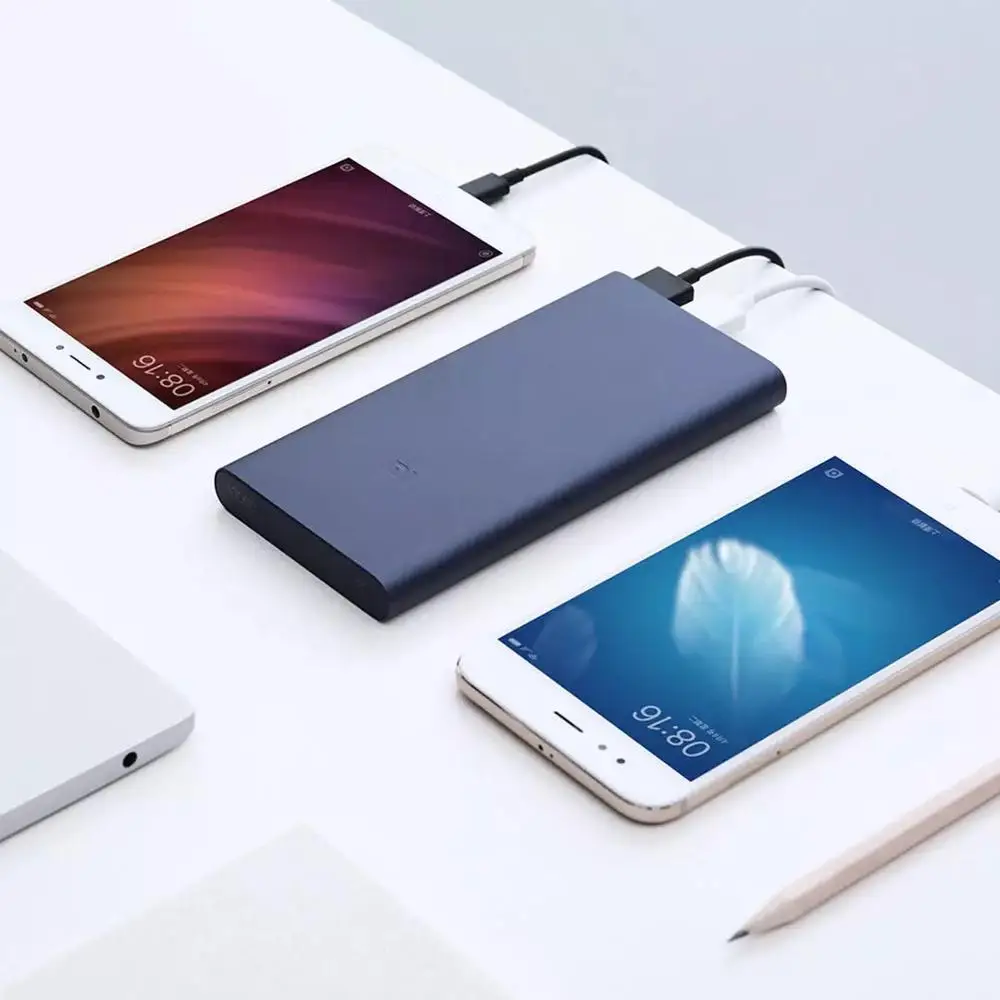 Внешний аккумулятор Xiaomi Mi Power Bank 2 10000 мАч 15 Вт быстрая зарядка внешний PLM09ZM с