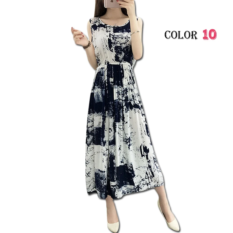 Женское богемное платье макси повседневное пляжное с цветочным принтом в стиле