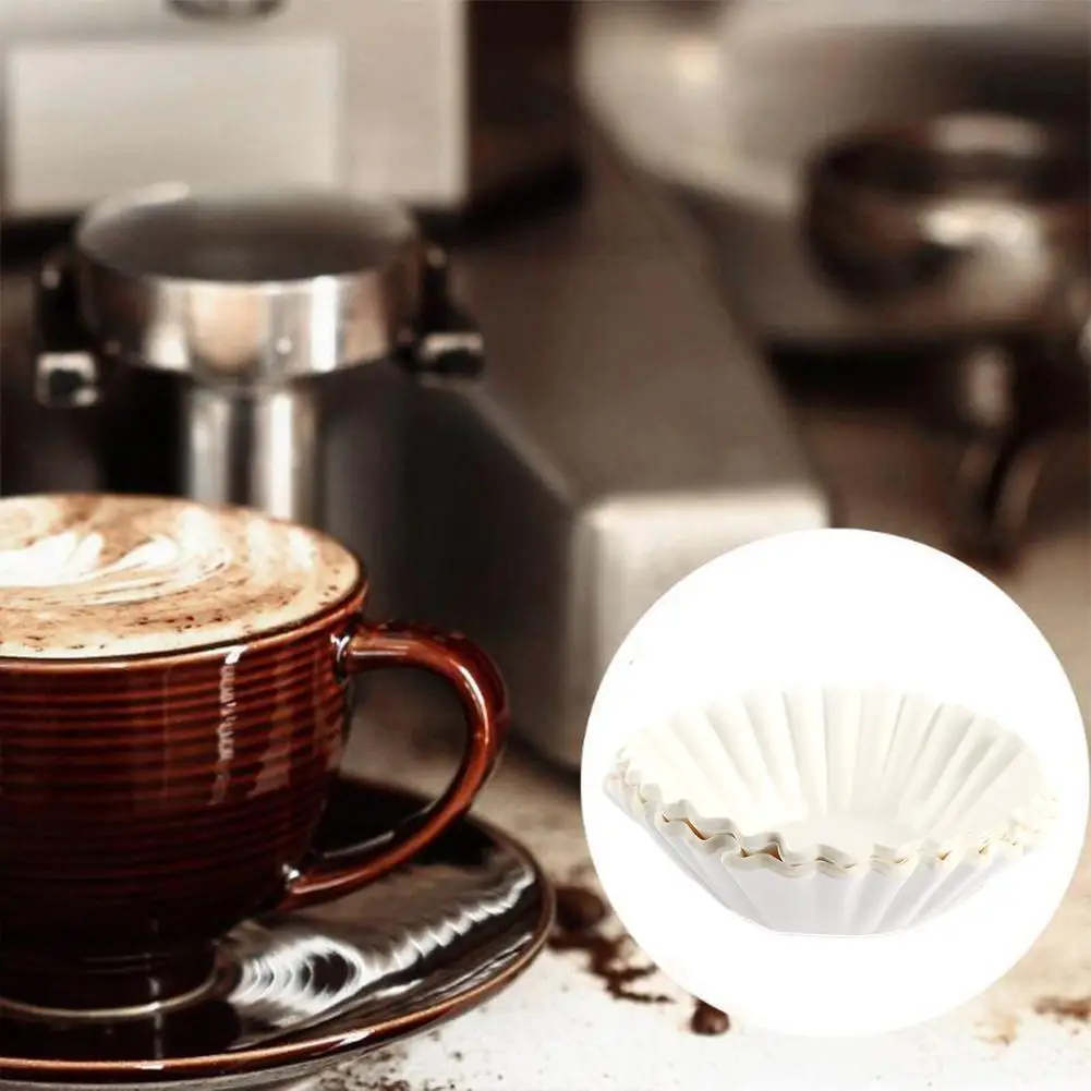 

Фильтры для белого кофе, 50 шт./компл., фильтры для однопорционной бумажной машины, американские фильтры для бумаги с белыми чашками для торта...