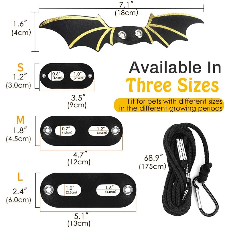 

Adjustable Lizard Leash Bearded Dragon Harness Cool Leather Wings Safety Walking Leash Outdoor Harness Leash Reptile Leash