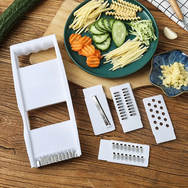 

Vegetable Cutter Multifunctional Slicer Mandolin Manual Chopper Radish French Fries Cutting Tool Kitchen Accessories