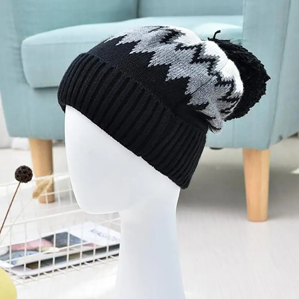 Новая модная женская теплая зимняя шапка с помпоном из искусственного меха