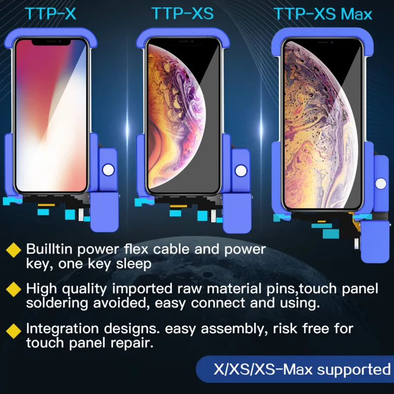 JC тр Сенсорная панель функция тестирования приспособление для iPhone X XS и Max ЖК