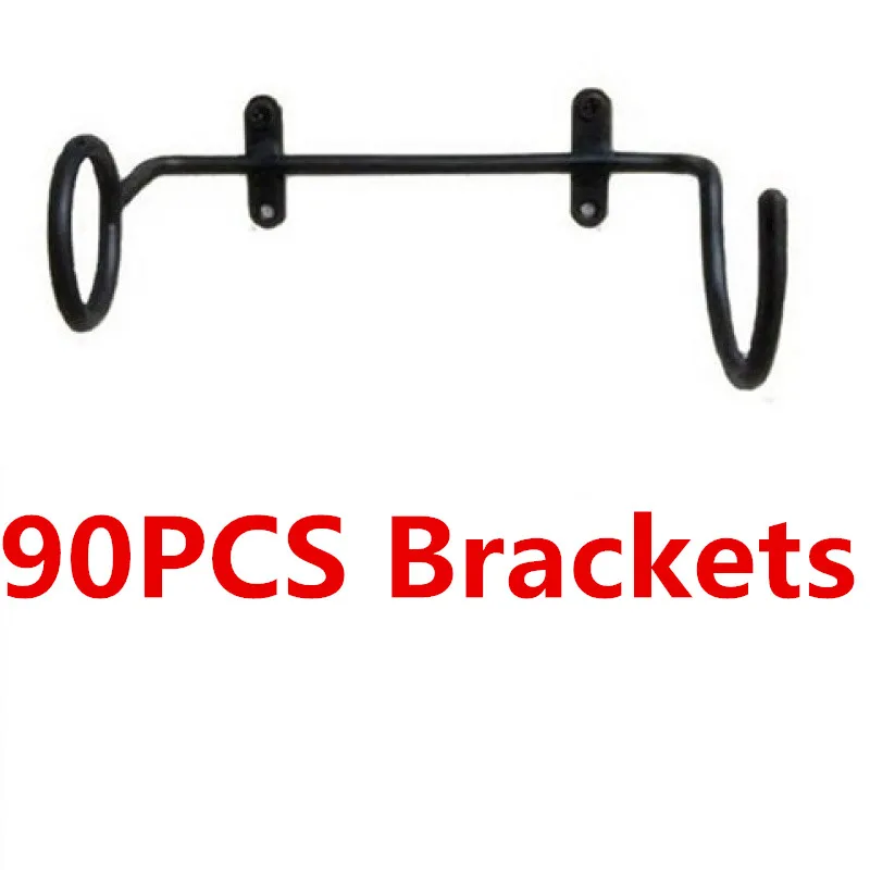 90PCS Brackets 1-100 шт, дешевое настенное крепление черного металла, полка для винных бутылок, подставка для винных бутылок, кронштейн для винных бутылок от поставщика - Цвет: 90PCS Brackets