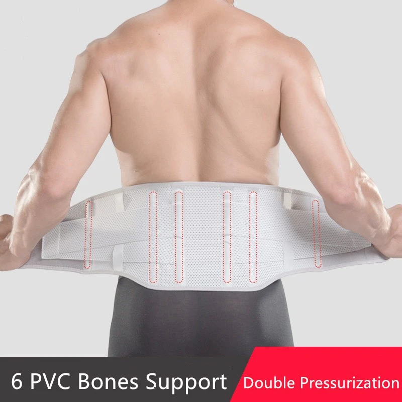 Lumbar Belt Orthopedic Back Waist Support Brace Fitness Protection For Men Women Sport Safety Belt With PVC Bone Breathable