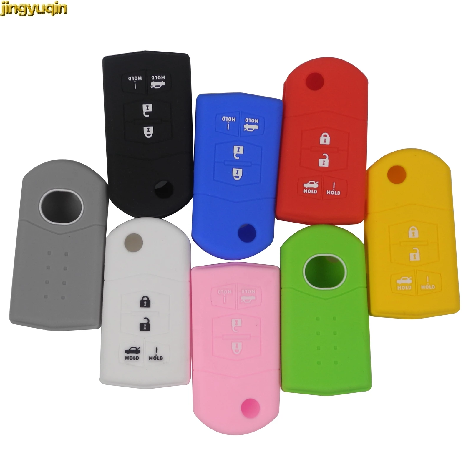 4 кнопки световой выбор автомобиля силиконовый чехол для ключей брелок Mazda 2 3 5 6 8