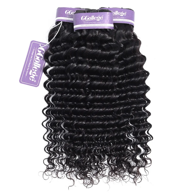 Глубокая волна пряди человеческих волос 2/3/4 30 дюймов Пряди колледж бразильские