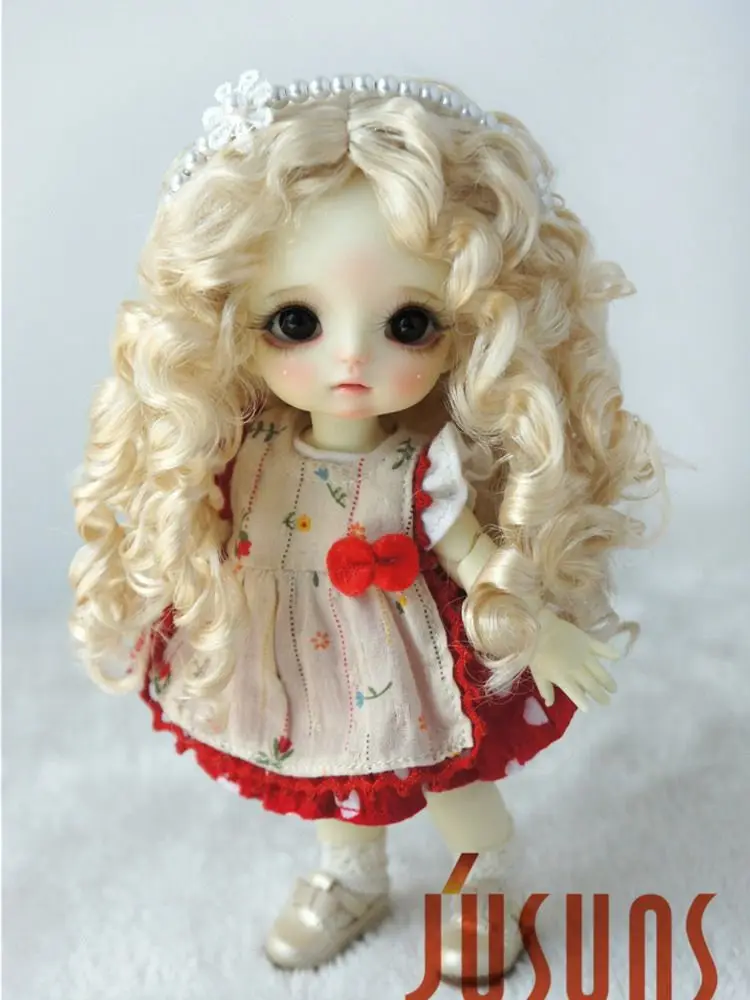 JD073  1/8 1/6  Long Curly BJD Wigs OB11 YOSD Size 5-6 Inch 6-7 Inch Synthetic Mohair Doll Hair Free Shipping Doll Accessories