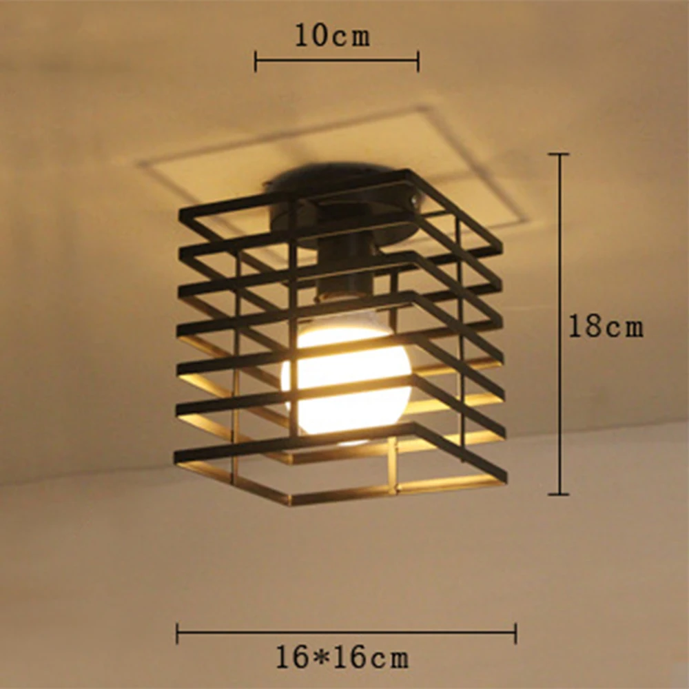 Современный светодиодный потолочный светильник E27 из кованого железа в