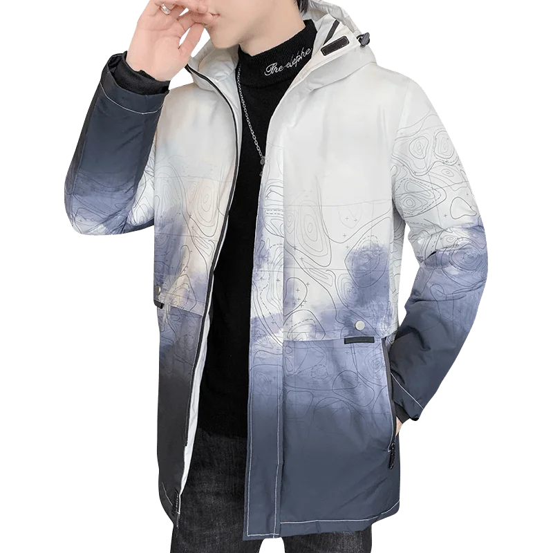 Large Size M-5XL TOP Cotton-Padded Jackets 2021 Windbreaker Men's Mid-Length Autumn Winter Casual Thick Warm Parkas Outwear Coat