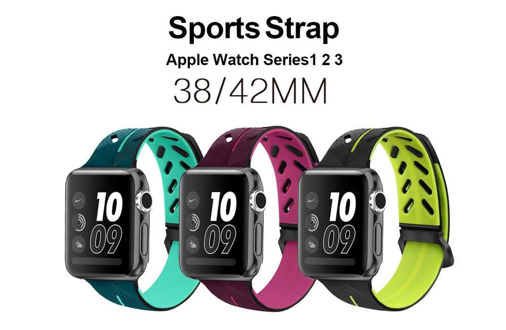 Ремешок для Apple Watch 38 мм 42 мм iWatch 4 ремешок 44 мм 40 мм спортивный силиконовый ремень браслет correa Apple watch 5 4 3 2 аксессуары