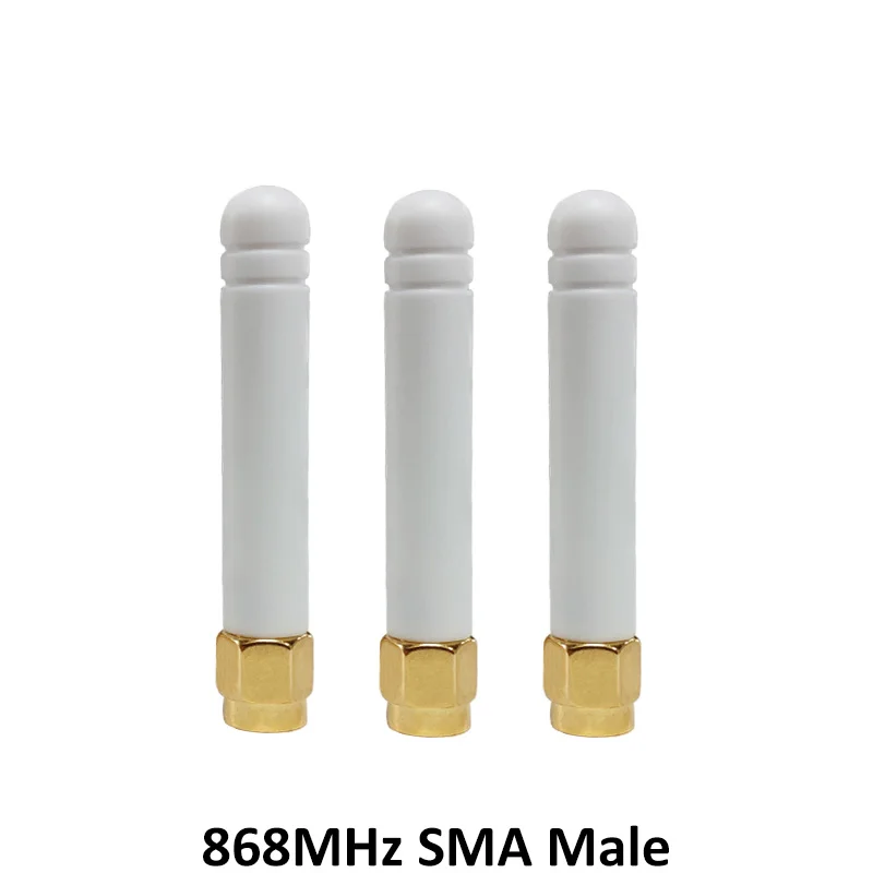 GSM 868 МГц 915 lora антенна 3bdi SMA Штекерный разъем белая маленькая для Lorawan|Антенны