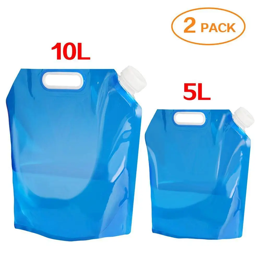 

2Pcs Outdoor Water Bags Foldable portable Drinking Camp Cooking Picnic BBQ Water Container Bag Carrier Car 5L/10L Water Tank
