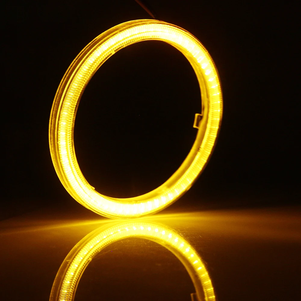 6 шт. 12 В COB ангельские глазки с крышкой Led Halo Кольца 60 мм 70 мм 80 мм 90 мм 100 мм 110 мм 120 мм Белый Синий Янтарный красный зеленый фары