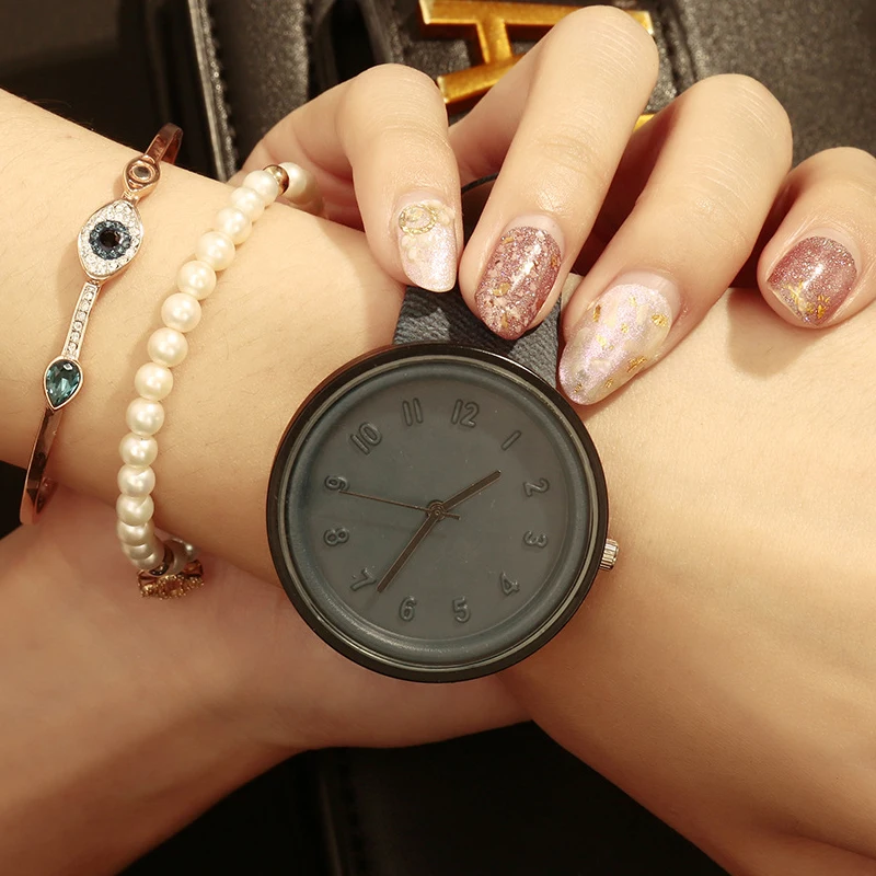 Часы женские кварцевые с кожаным ремешком ультратонкие 2020|Женские наручные часы|