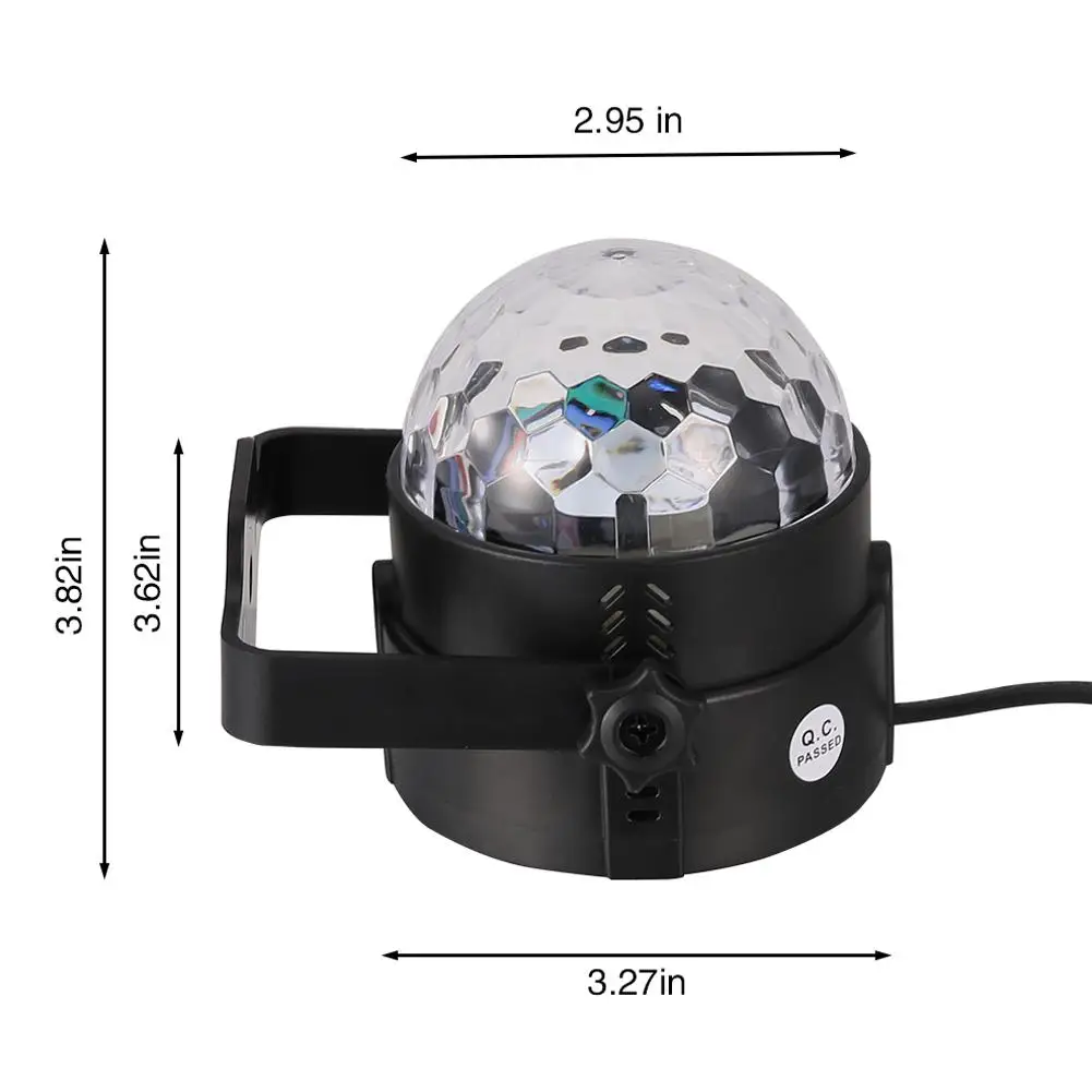 3 Вт 220 В светодиодный RGB Вращающийся магический шар сценический светильник лампа