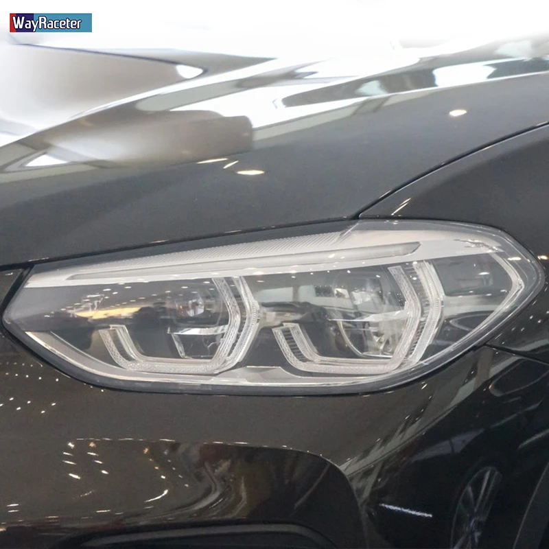

2 Pcs Car Headlight Protective Film Headlamp Transparent Black TPU Sticker For BMW X3 G01 2020 F25 M Accessories