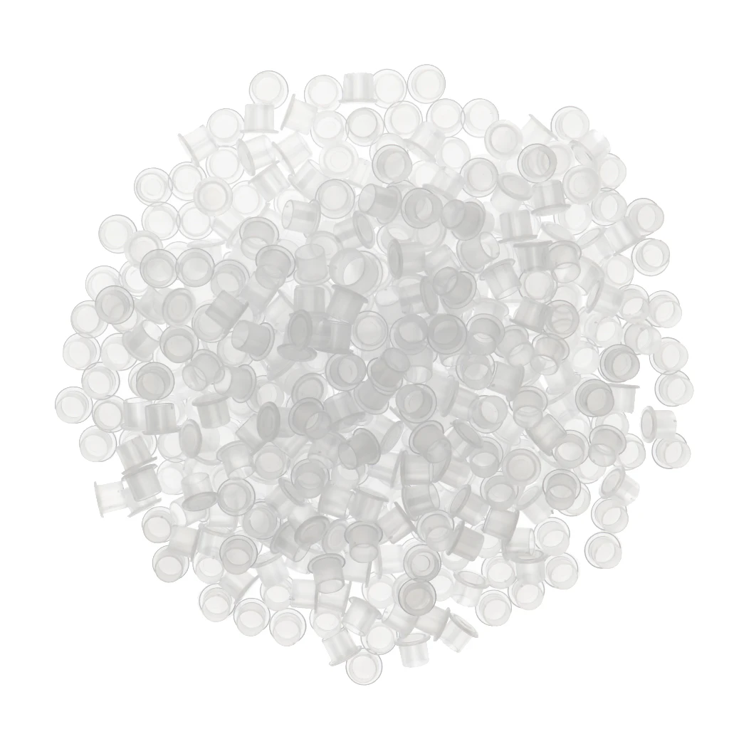 

500Pcs / Lot Ink Lid Cup Container Permanent Makeup Pigment Holder Cups
