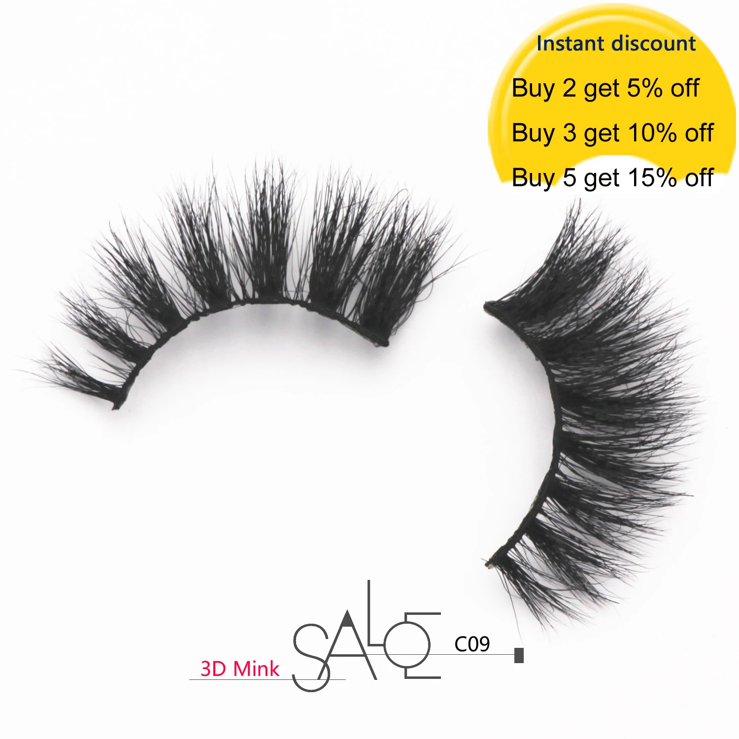 Натуральные длинные накладные ресницы макияж 3d норковые для наращивания