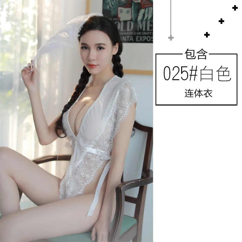 

Sexy Women's Underwear New Sexy Backless Halter Lace Bodysuit Women's