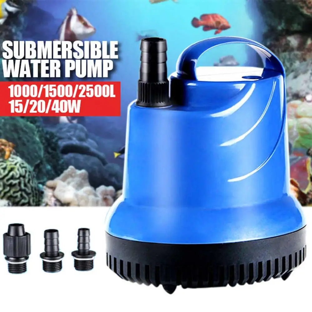 

15/20/40W Ultra-Quiet Submersible Water Fountain Pump Filter Fish Pond Aquarium Water Pump Tank Fountain