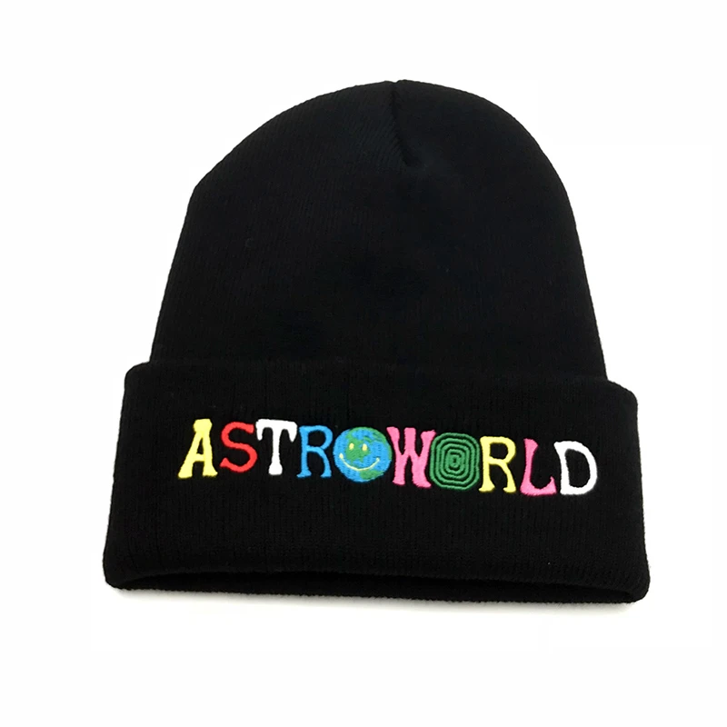 Travi $ Scott вязаная шапка новинка 2018 ASTROWORLD с вышивкой Astroworld лыжная теплая зимняя