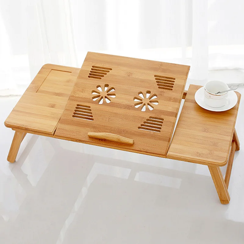 Простой стол для ноутбука с охлаждающим вентилятором складной портативный