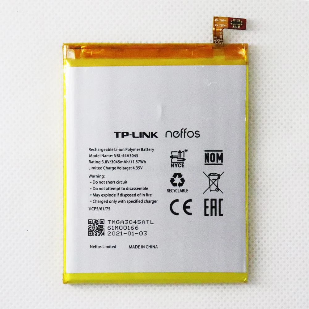 Оригинальный аккумулятор 5 шт./лот 3 8 в 3045 мАч фотобатарея для TP-Link Neffos C5 Max TP702A TP702B