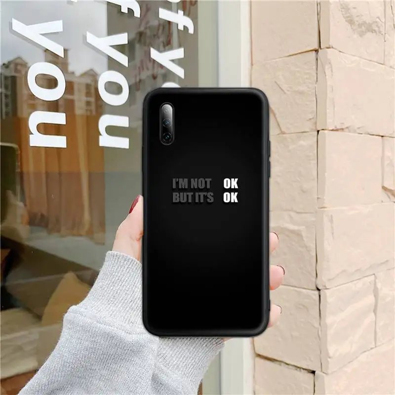 

Sad depression Black Word Phone Case for Samsung S6 S7 edge s8 s9 s10 S20 plus lite2019 2020 S10E Cover