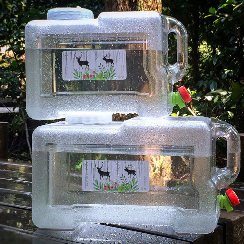 

12L Car Bucket PC Thickened Faucet Self-Driving Car Portable Water Container WHShopping