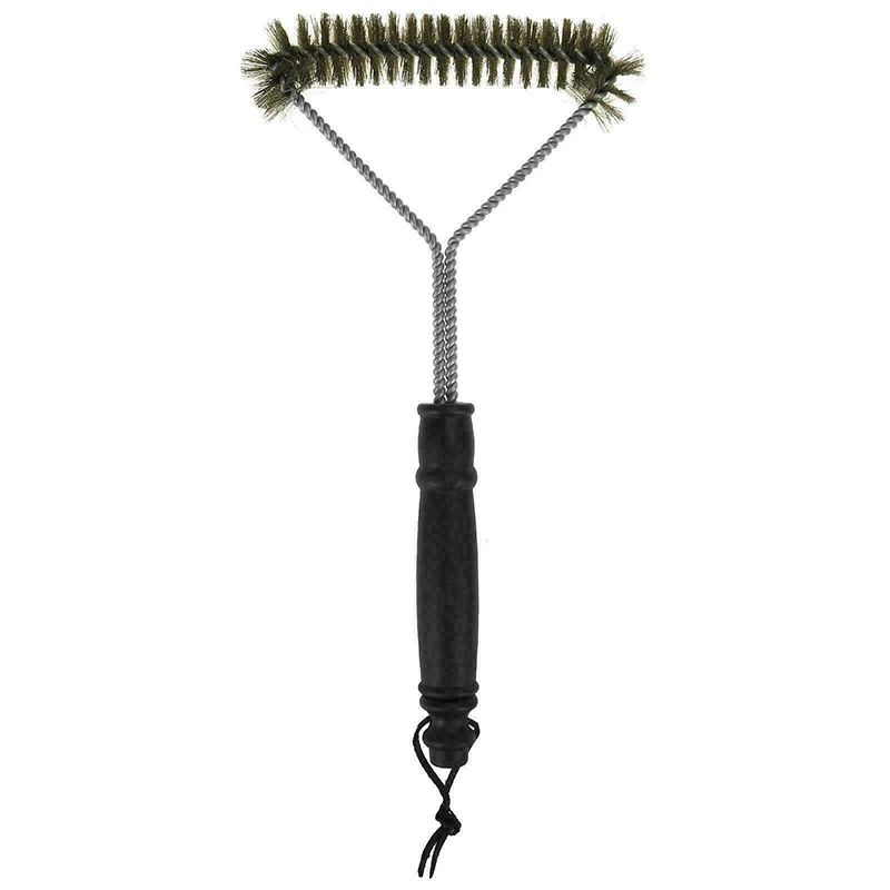 

2pcs Long Handle BBQ Brush Barbecue Grill Cleaning Brush scraper stubborn stain remover Stainless Steel Wire Bristle 30cm