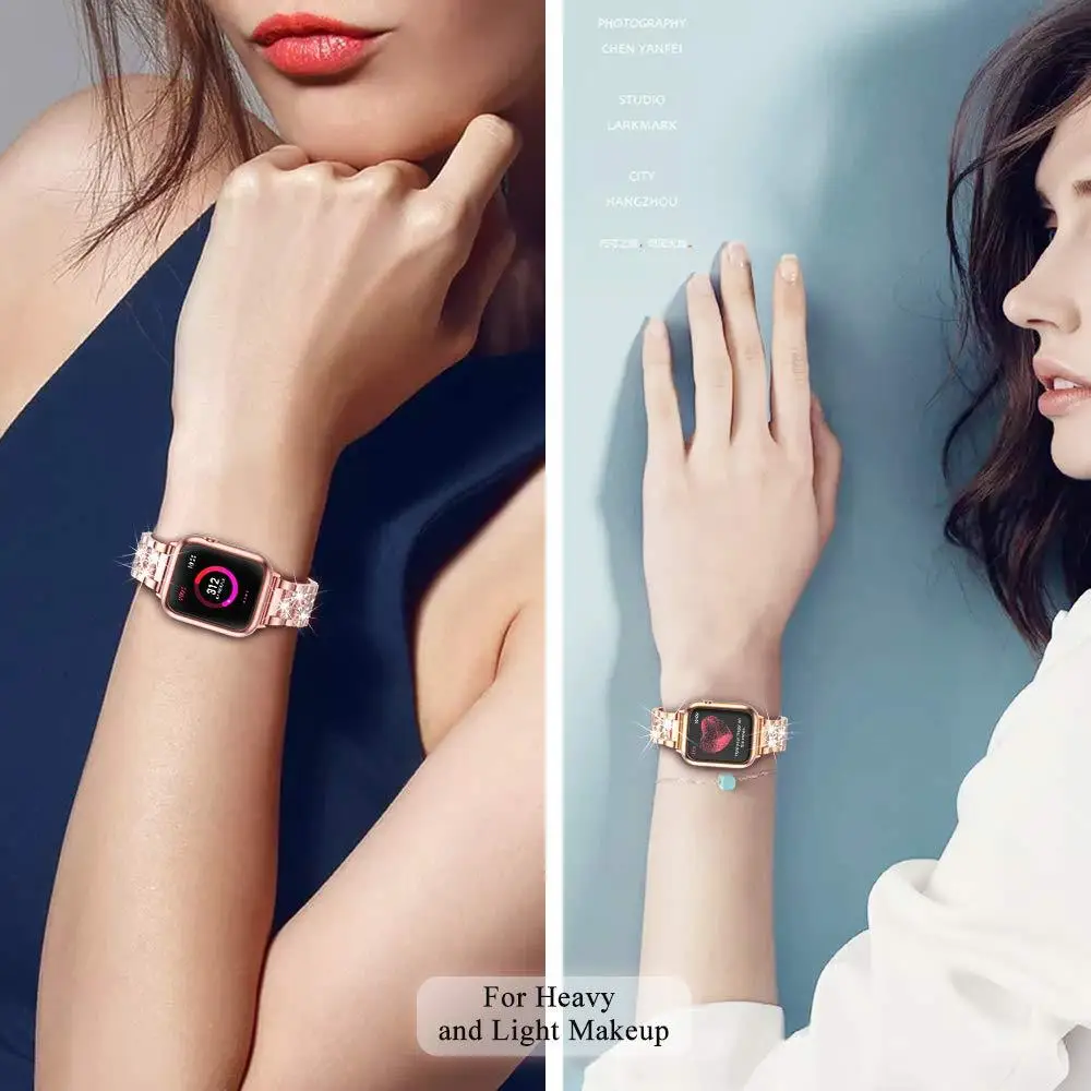 Apple watch band 5 44 мм 40 мм Женский бриллиантовый ремешок iwatch Watch Series 4 3 2 1 браслет из нержавеющей стали для часов iphone 42 мм 38 мм
