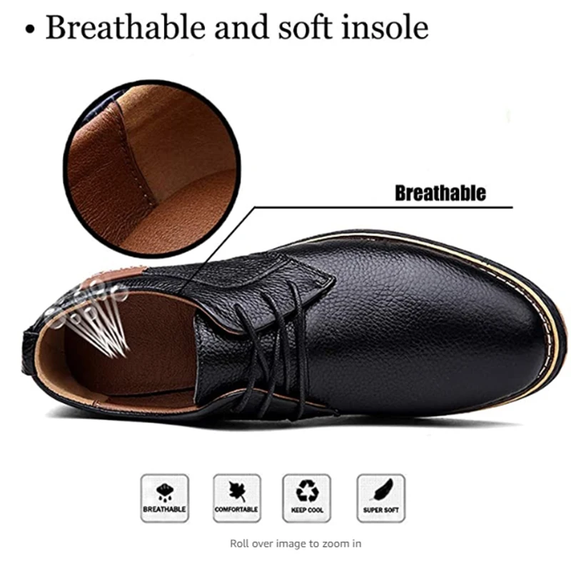 

2020 New Hot Sale men dress shoes leather casual shoes soft Lightness Non-slip waterproof casual shoes Wear-resistant shoes