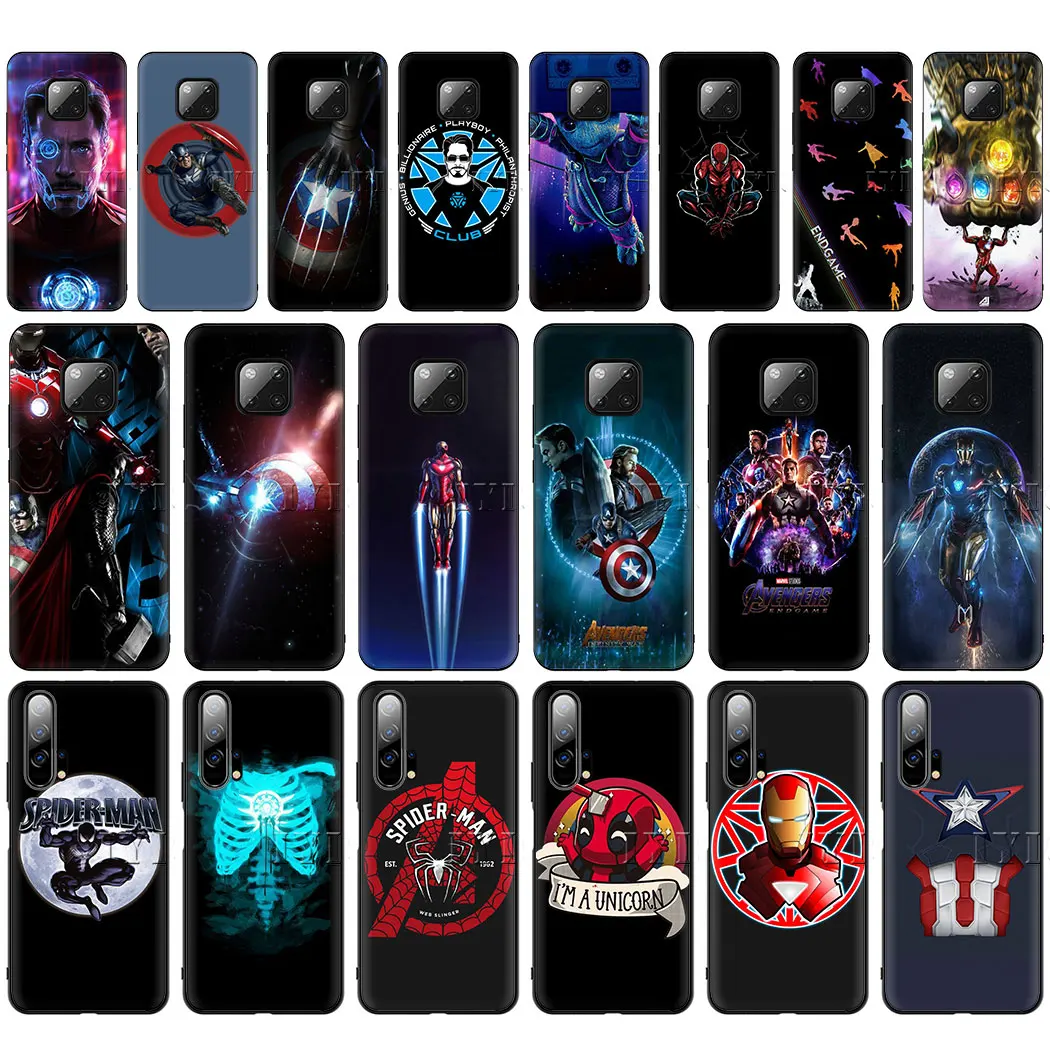 Мстители Капитан Америка Железный человек мягкий чехол для huawei Y6 Y5 2017 Prime 2018 Y7 Y9 2019