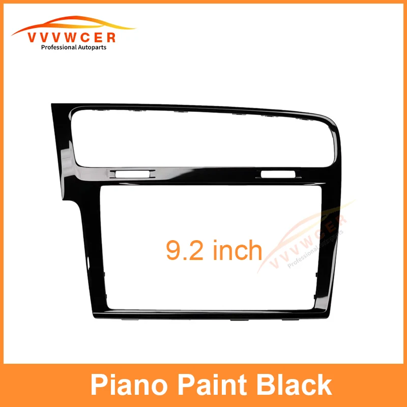 

For VW Golf 7 7.5 MIB CD Radio Plates Decorative Frame Piano Paint Black/Gray/Brushed Silver Screen Bezel 8 inch 9.2 inch