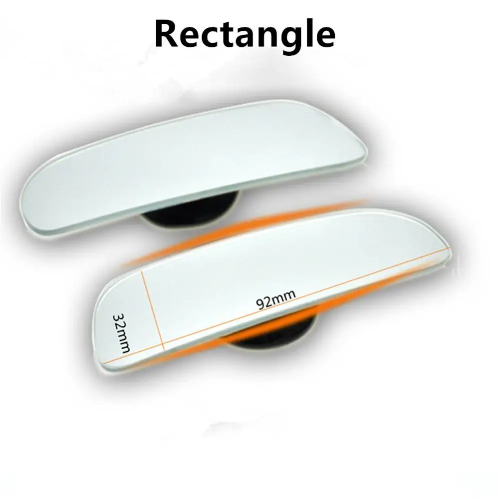 Rectangle 2 шт./компл. Автомобиль Стайлинг слепое пятно зеркало Авто зеркало заднего вида безопасность слепое пятно зеркало 360 градусов Регулируемый широкий угол обзора - Цвет: Rectangle