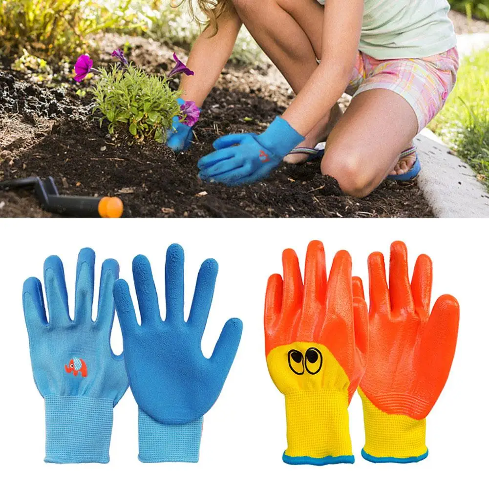 

Kids Children Protective Gloves Durable Waterproof Anti Bite Cut Collect Seashells Protector Planting Work Gadget