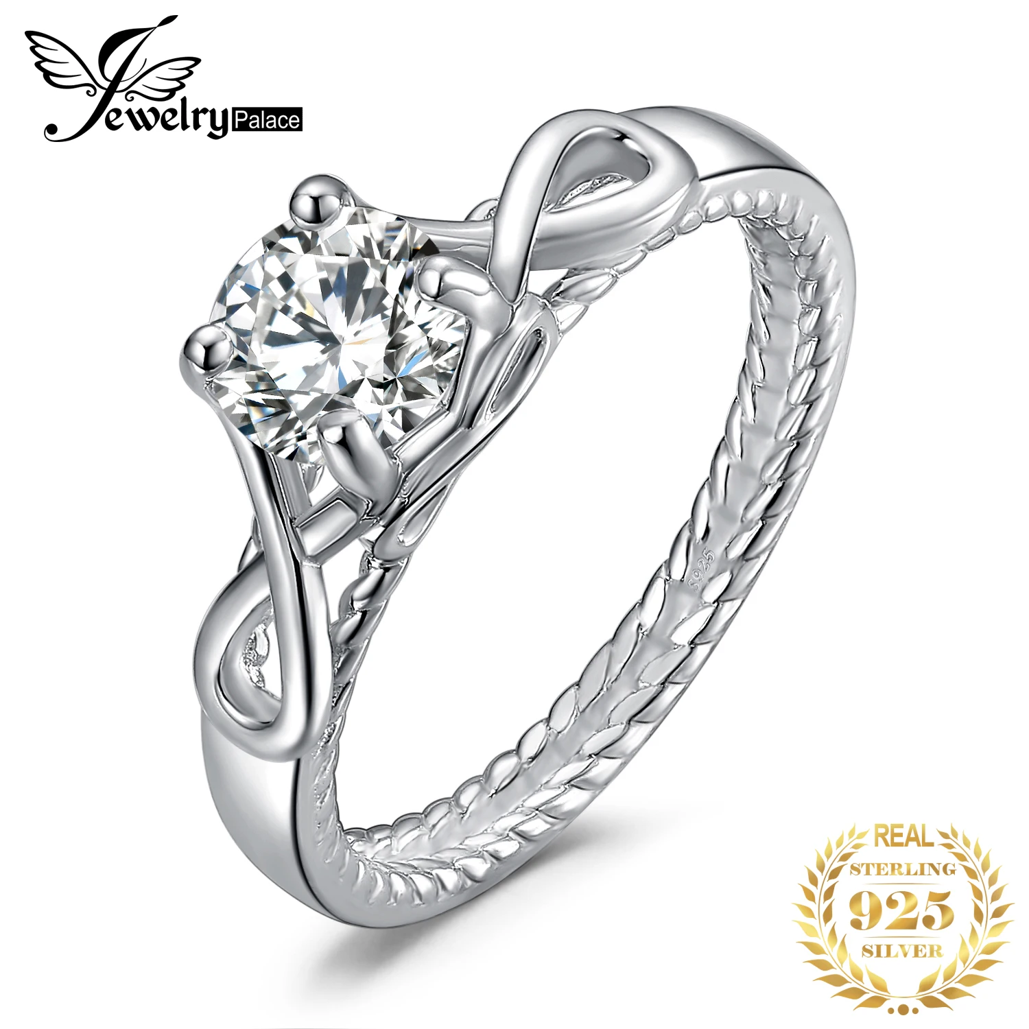 JewelryPalace Бесконечность Разделение веревки 1.6ct кубического циркония Юбилей