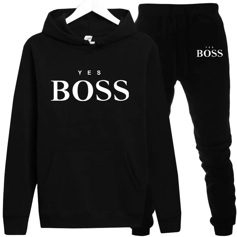 Комплект из 2 предметов спортивный костюм для женщин Зимняя Yes Boss: толстовка с