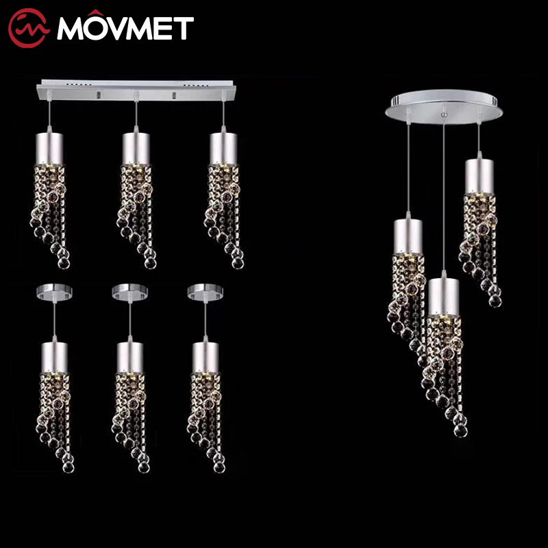 

Modern LED pendant Lights For Bedroom Masterbedroom Crystal Surface Mounted Foyer Home Lighting Fixtures