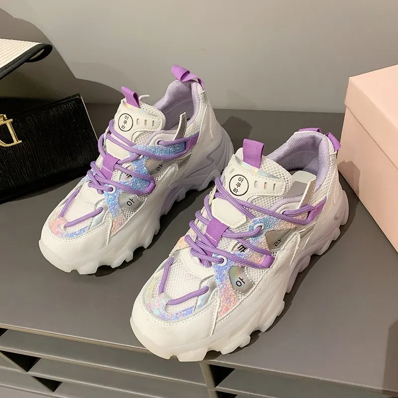 

Женские кроссовки на толстой платформе, повседневные, 2021