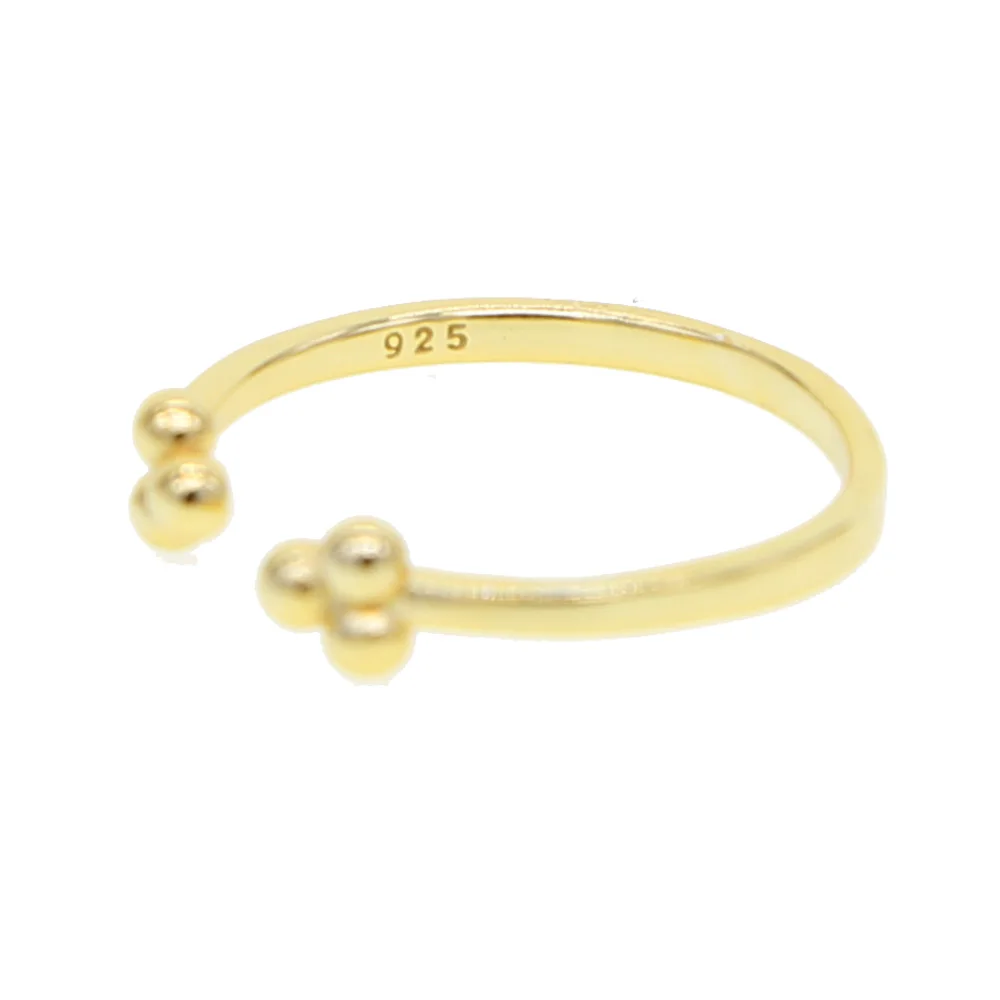 Женское Открытое кольцо из серебра 925 пробы с геометрическим рисунком | Украшения