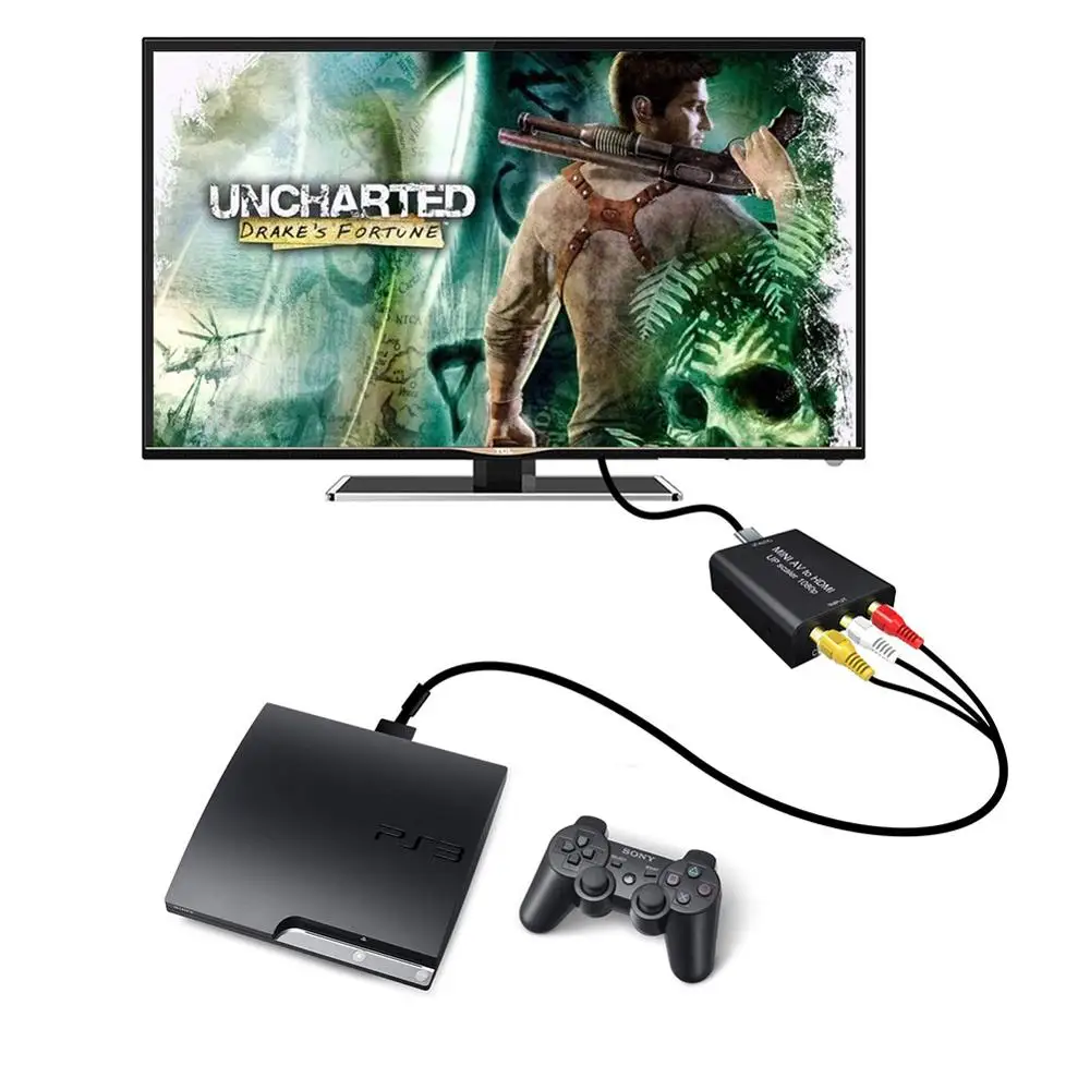 HDMI к аудиоконвертер RCA AV видео и аудио адаптер CVBS/AV преобразователь сигнала для