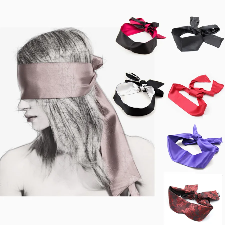 

Role Play Sex Blindfold Toys of Silk Satin Tie Eye Mask for Women Men Handcuffs Wrist Bondage Adult Games Party Nightlife