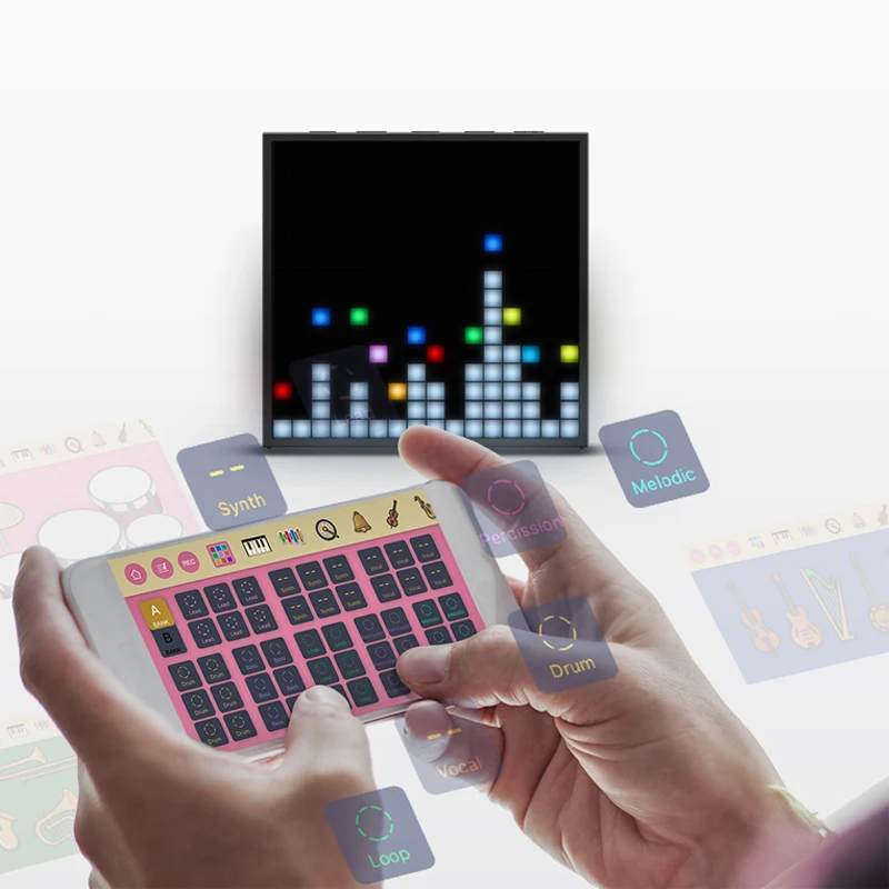 Divoom Timebox Evo Bluetooth Portable Speaker with Clock Alarm Programmable LED Display for Pixel Art Creation Unique Gift | Электроника